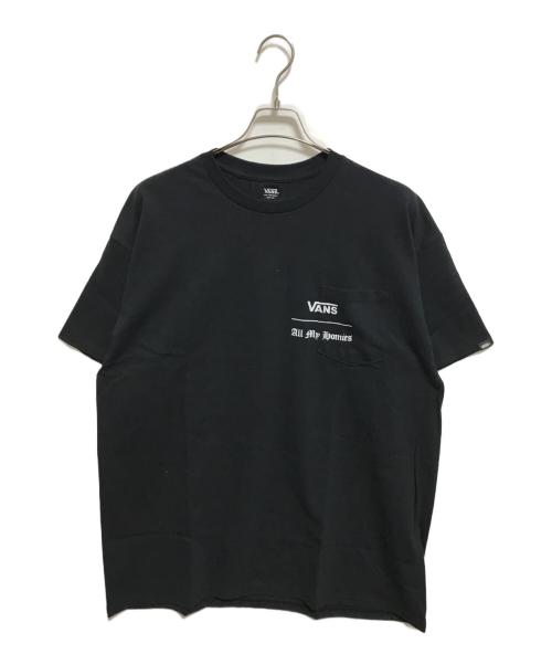 VANS（ヴァンズ）VANS (バンズ) ALL MY HOMIES (オールマイホーミーズ) ポケットTシャツ ブラック サイズ:XLの古着・服飾アイテム