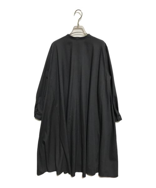 mizuiro-ind（ミズイロインド）mizuiro-ind (ミズイロインド) バンドカラーシャツワンピース ブラック サイズ:FREEの古着・服飾アイテム