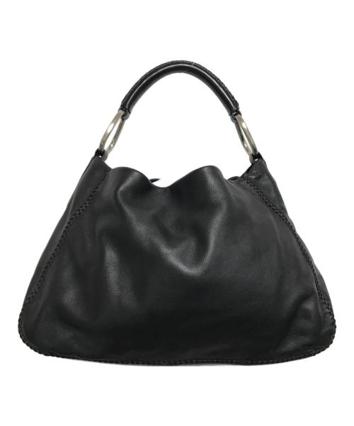 SAZABY（サザビー）SAZABY (サザビー) レザーハンドバッグ ブラックの古着・服飾アイテム