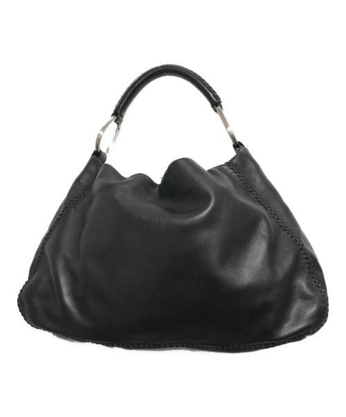 SAZABY（サザビー）SAZABY (サザビー) レザーハンドバッグ ブラックの古着・服飾アイテム