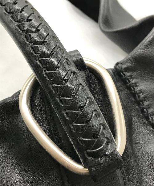 SAZABY（サザビー）SAZABY (サザビー) レザーハンドバッグ ブラックの古着・服飾アイテム