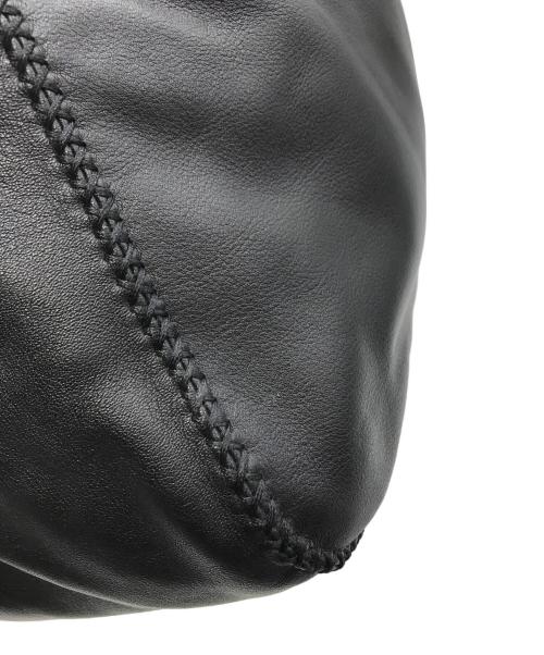 SAZABY（サザビー）SAZABY (サザビー) レザーハンドバッグ ブラックの古着・服飾アイテム