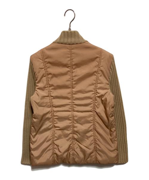MAX&Co.（マックスアンドコー）MAX&Co. (マックスアンドコー) ニット切替中綿ジャケット ベージュ サイズ:38の古着・服飾アイテム