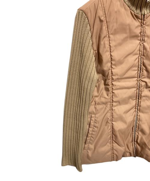 MAX&Co.（マックスアンドコー）MAX&Co. (マックスアンドコー) ニット切替中綿ジャケット ベージュ サイズ:38の古着・服飾アイテム