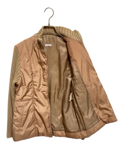 MAX&Co.（マックスアンドコー）MAX&Co. (マックスアンドコー) ニット切替中綿ジャケット ベージュ サイズ:38の古着・服飾アイテム