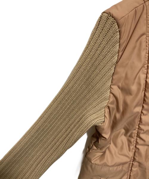 MAX&Co.（マックスアンドコー）MAX&Co. (マックスアンドコー) ニット切替中綿ジャケット ベージュ サイズ:38の古着・服飾アイテム