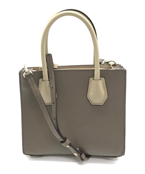 MICHAEL KORS（マイケル・コース）MICHAEL KORS (マイケルコース) マーサー2WAYハンドバッグ ブラウン×ベージュの古着・服飾アイテム