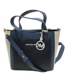 MICHAEL KORS（マイケル・コース）の古着「2WAYバッグ」｜ブルー×ホワイト
