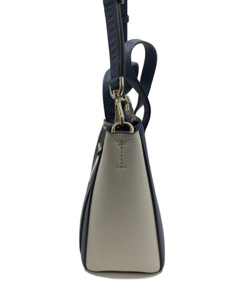 MICHAEL KORS（マイケル・コース）MICHAEL KORS (マイケルコース) 2WAYバッグ ブルー×ホワイトの古着・服飾アイテム