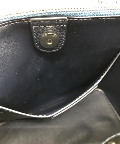 MICHAEL KORS（マイケル・コース）MICHAEL KORS (マイケルコース) 2WAYバッグ ブルー×ホワイトの古着・服飾アイテム