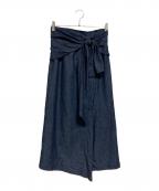 Apuweiser-richeアプワイザーリッシェ）の古着「リボンラップスカート」｜インディゴ