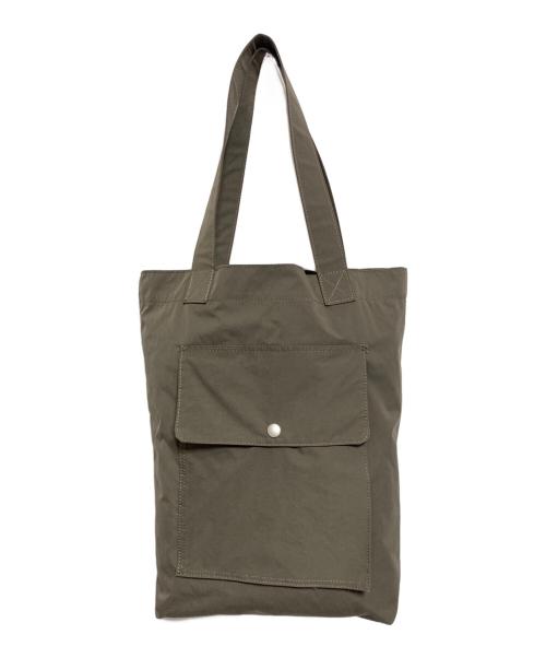 MHL（エムエイチエル）MHL (エムエイチエル) PROOFED HIGHCOUNT TWILL TOTE オリーブの古着・服飾アイテム