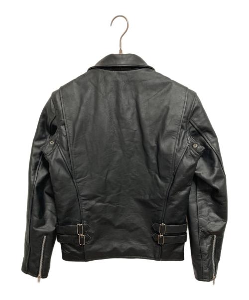 HORN WORKS（ホーンワークス）HORN WORKS (ホーンワークス) バッファローレザーライダースジャケット ブラック サイズ:Sの古着・服飾アイテム