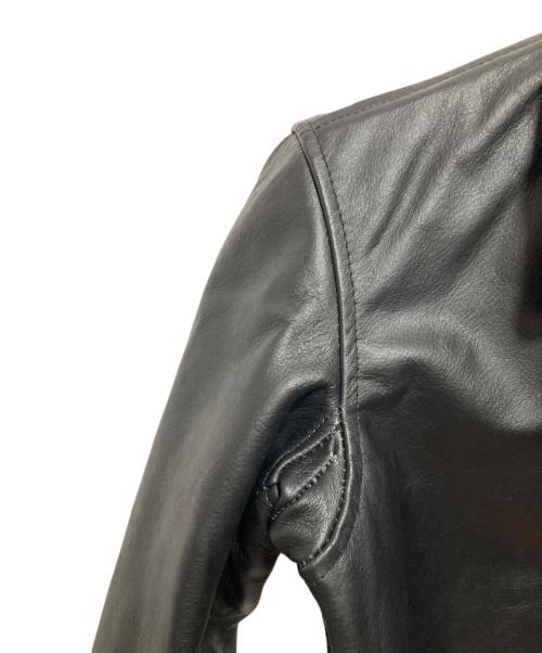 HORN WORKS（ホーンワークス）HORN WORKS (ホーンワークス) バッファローレザーライダースジャケット ブラック サイズ:Sの古着・服飾アイテム