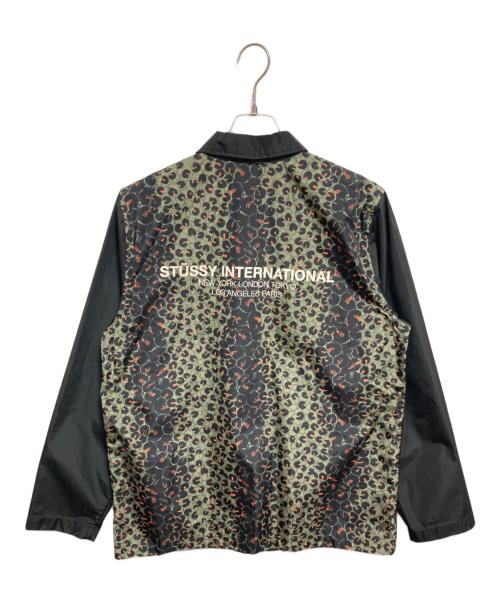 stussy（ステューシー）stussy (ステューシー) LEOPARD PANEL JACKET ブラック サイズ:Sの古着・服飾アイテム