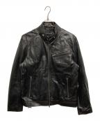 Liugoo Leathersリューグーレザーズ）の古着「レザージャケット」｜ブラック