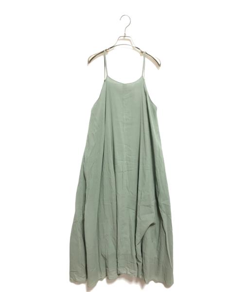 Whim Gazette（ウィムガゼット）Whim Gazette (ウィムガゼット) コットンシフォン草木染めワンピース グリーン サイズ:M 未使用品の古着・服飾アイテム