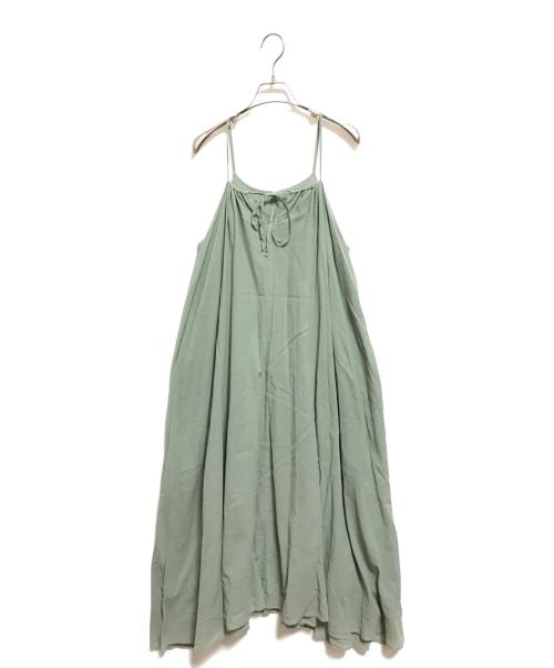 Whim Gazette（ウィムガゼット）Whim Gazette (ウィムガゼット) コットンシフォン草木染めワンピース グリーン サイズ:M 未使用品の古着・服飾アイテム