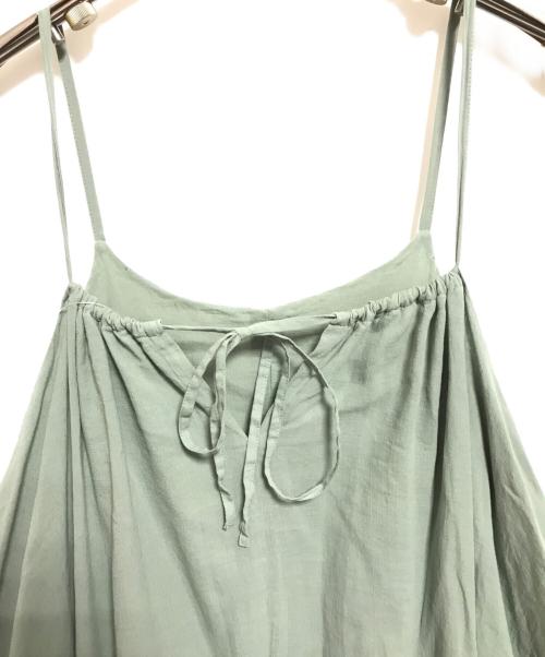 Whim Gazette（ウィムガゼット）Whim Gazette (ウィムガゼット) コットンシフォン草木染めワンピース グリーン サイズ:M 未使用品の古着・服飾アイテム