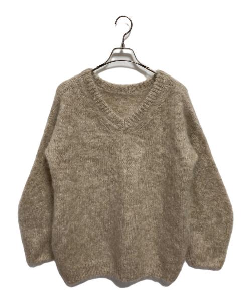 Plage（プラージュ）Plage (プラージュ) NUBE モヘヤMIX クルーネック プルオーバー ニット ベージュ サイズ:-の古着・服飾アイテム