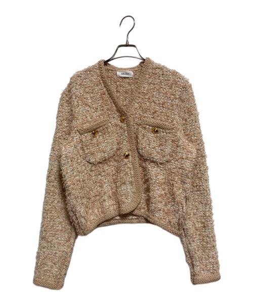 Mila Owen（ミラオーウェン）Mila Owen (ミラオーウェン) ニットツイードショートジャケット ベージュ サイズ:SIZE 1の古着・服飾アイテム