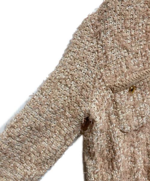 Mila Owen（ミラオーウェン）Mila Owen (ミラオーウェン) ニットツイードショートジャケット ベージュ サイズ:SIZE 1の古着・服飾アイテム