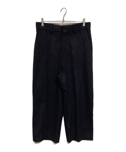 H BEAUTY&YOUTH（エイチ ビューティー&ユース）H BEAUTY&YOUTH (エイチ ビューティー&ユース) ウールミックスフラノワイドテーパードパンツ ブラック サイズ:Lの古着・服飾アイテム