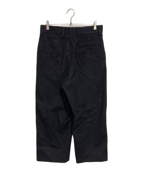 H BEAUTY&YOUTH（エイチ ビューティー&ユース）H BEAUTY&YOUTH (エイチ ビューティー&ユース) ウールミックスフラノワイドテーパードパンツ ブラック サイズ:Lの古着・服飾アイテム