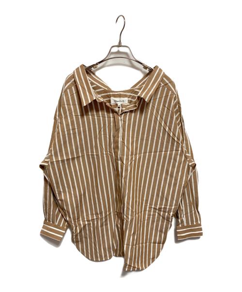 ENFOLD（エンフォルド）ENFOLD (エンフォルド) ストライプシャツ ホワイト×ベージュ サイズ:36 未使用品の古着・服飾アイテム