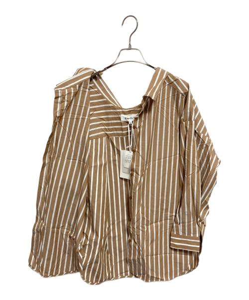 ENFOLD（エンフォルド）ENFOLD (エンフォルド) ストライプシャツ ホワイト×ベージュ サイズ:36 未使用品の古着・服飾アイテム