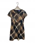 BURBERRY BLUE LABELバーバリーロンドンブルーレーベル）の古着「チェックワンピース」｜ブラウン
