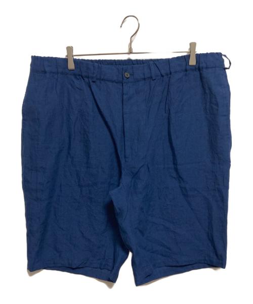 PAPAS（パパス）PAPAS (パパス) リネンハーフパンツ ブルー サイズ:3X 未使用品の古着・服飾アイテム