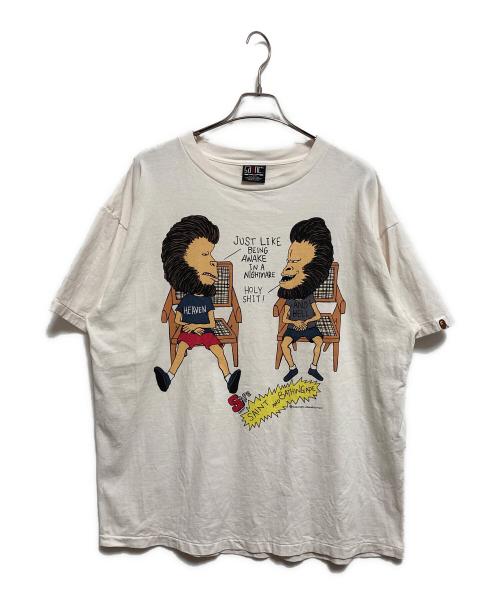 SAINT MICHAEL（セントマイケル）SAINT MICHAEL (セントマイケル) A BATHING APE (ア ベイシング エイプ) AP SS TEE HVN&HELL ホワイト サイズ:XXLの古着・服飾アイテム