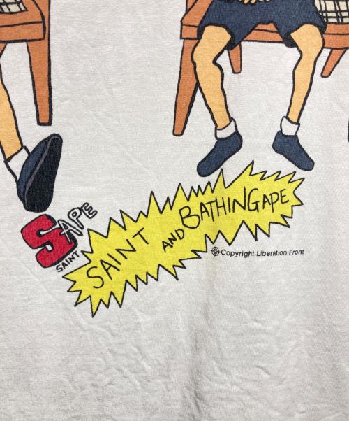 SAINT MICHAEL（セントマイケル）SAINT MICHAEL (セントマイケル) A BATHING APE (ア ベイシング エイプ) AP SS TEE HVN&HELL ホワイト サイズ:XXLの古着・服飾アイテム