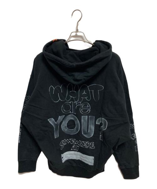 MIHARA YASUHIRO（ミハラヤスヒロ）MIHARA YASUHIRO (ミハラヤスヒロ) Wide Back Hoodie ブラック サイズ:44の古着・服飾アイテム