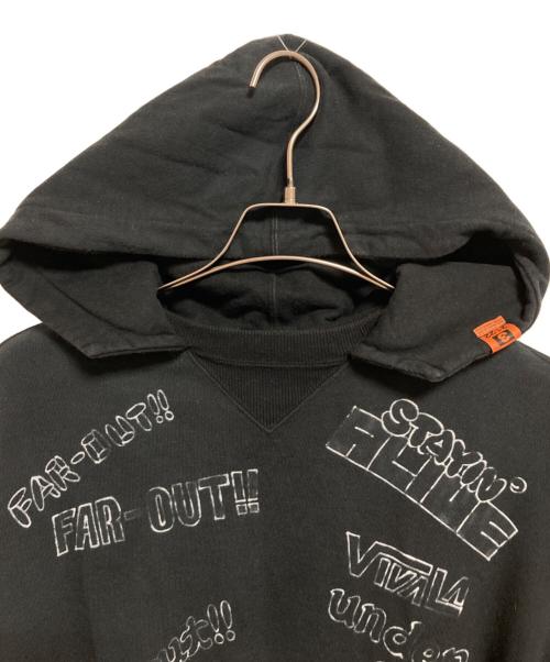 MIHARA YASUHIRO（ミハラヤスヒロ）MIHARA YASUHIRO (ミハラヤスヒロ) Wide Back Hoodie ブラック サイズ:44の古着・服飾アイテム
