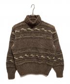 POLO RALPH LAURENポロ・ラルフローレン）の古着「ネイティブ柄タートルネックニット」｜ブラウン