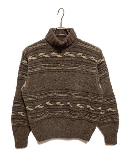 POLO RALPH LAUREN（ポロ・ラルフローレン）POLO RALPH LAUREN (ポロ・ラルフローレン) ネイティブ柄タートルネックニット ブラウン サイズ:Mの古着・服飾アイテム