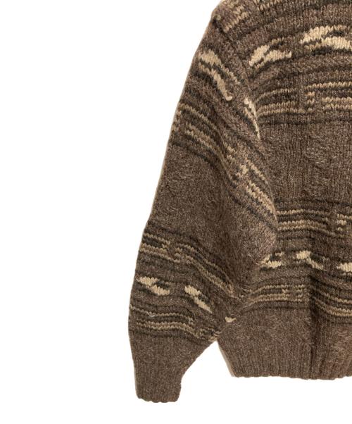 POLO RALPH LAUREN（ポロ・ラルフローレン）POLO RALPH LAUREN (ポロ・ラルフローレン) ネイティブ柄タートルネックニット ブラウン サイズ:Mの古着・服飾アイテム