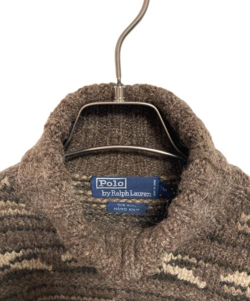 POLO RALPH LAUREN（ポロ・ラルフローレン）POLO RALPH LAUREN (ポロ・ラルフローレン) ネイティブ柄タートルネックニット ブラウン サイズ:Mの古着・服飾アイテム