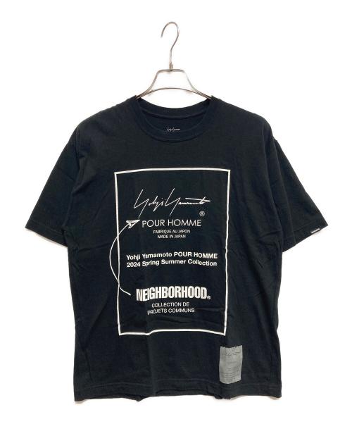 NEIGHBORHOOD（ネイバーフッド）NEIGHBORHOOD (ネイバーフッド) YOHJI YAMAMOTO (ヨウジヤマモト) コラボTシャツ ブラック サイズ:Sの古着・服飾アイテム