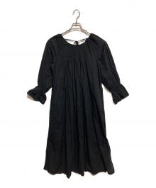 ne quittez pas（ヌキテパ）の古着「Fine Lawn Pintuck Dress」｜ブラック