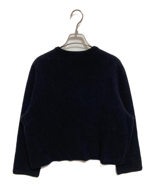 23区（ニジュウサンク）23区 (ニジュウサンク) ミニブークレニット カーディガン ブラック サイズ:44の古着・服飾アイテム