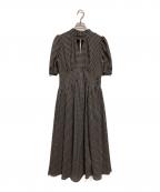 HER LIP TOハーリップトゥ）の古着「striped midi dress」｜ブラック