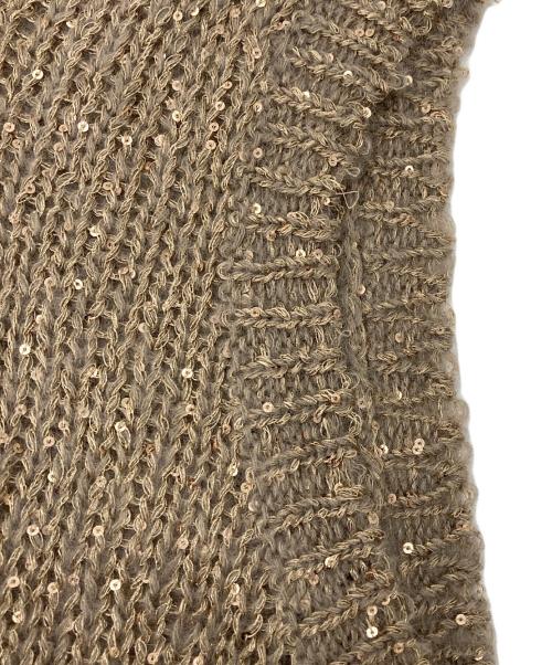 journal standard L'essage（ジャーナルスタンダード レサージュ）journal standard L'essage (ジャーナルスタンダード レサージュ) モヘヤMIXスパンコールベスト ベージュ サイズ:FREE 未使用品の古着・服飾アイテム