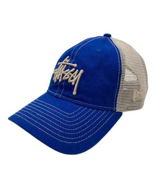 stussy（ステューシー）stussy (ステューシー) New Era (ニューエラ) BASIC TRUCKER ブルーの古着・服飾アイテム