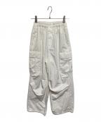 GALLARDA GALANTEガリャルダガランテ）の古着「ナイロンカーゴドロストパンツ」｜ホワイト