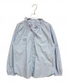 BEAUTY&YOUTHビューティーアンドユース）の古着「コットン タックギャザー ブラウス」｜ブルー