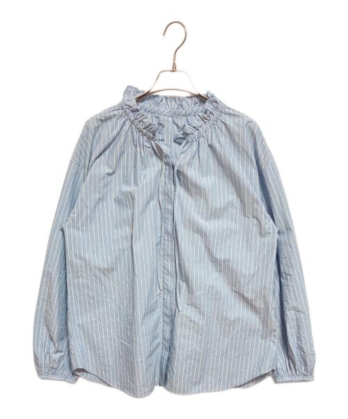 BEAUTY&YOUTH（ビューティーアンドユース）BEAUTY&YOUTH (ビューティーアンドユース) コットン タックギャザー ブラウス ブルー サイズ:下記参照の古着・服飾アイテム
