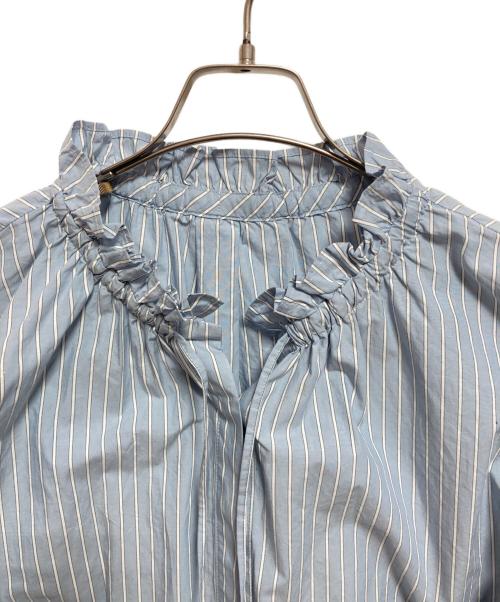 BEAUTY&YOUTH（ビューティーアンドユース）BEAUTY&YOUTH (ビューティーアンドユース) コットン タックギャザー ブラウス ブルー サイズ:下記参照の古着・服飾アイテム